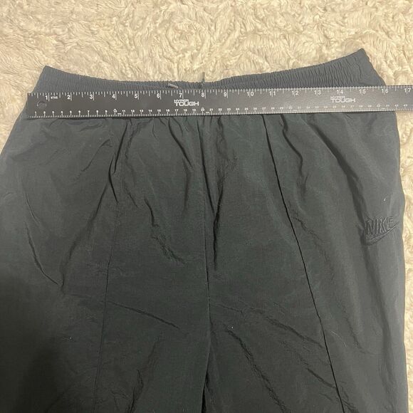 Vintage Nike Pants Womens Size XL Black Windbreaker Drawstring Joggers Zipper - Picture 3 of 8